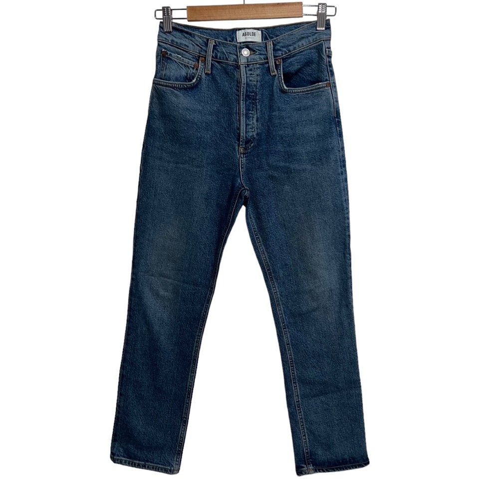 AGOLDE Riley High Rise Straight Crop Jean Transfer Wash - Picture 3 of 11
